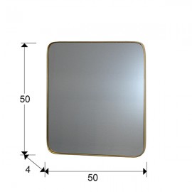 Schuller, Espejo Orio Cuadrado 50X50 Oro 127011