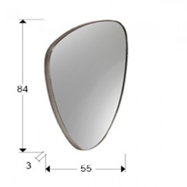 Schuller, Espejo Orio Triangular 84X55 Plata 127370