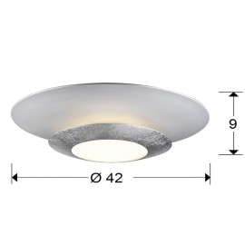 Schuller, Plafon Led Hole Plata Ø42 148193