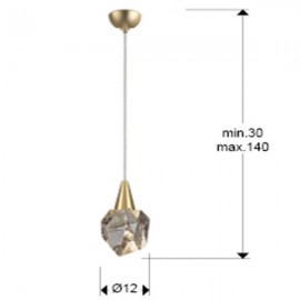 Schuller, Lampara Aquaria 1 Luz oro mate 157025