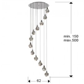 Schuller, Lampara Aquaria 12 Luces cromo 157308
