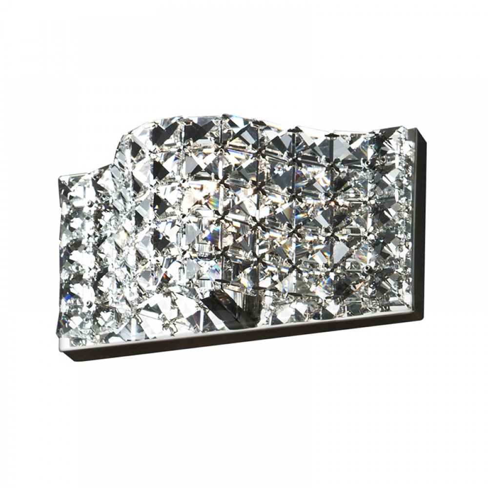 Schuller, Aplique Led Onda 1L Cromo Cristal Facetados 160320