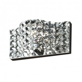 Aplique Led Onda 1L Cromo Cristal Facetados 160320