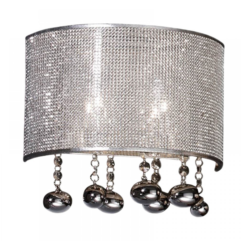Schuller, Aplique Led Andromeda 2L Cromo Burbujas Cristal 174631