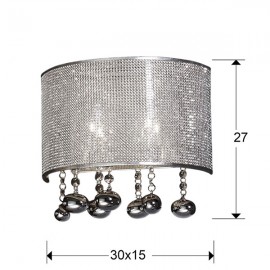 Schuller, Aplique Led Andromeda 2L Cromo Burbujas Cristal 174631