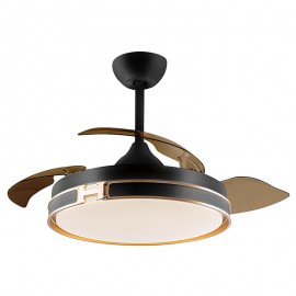 Ventilador Heron DC Negro Oro Dimable 175197D