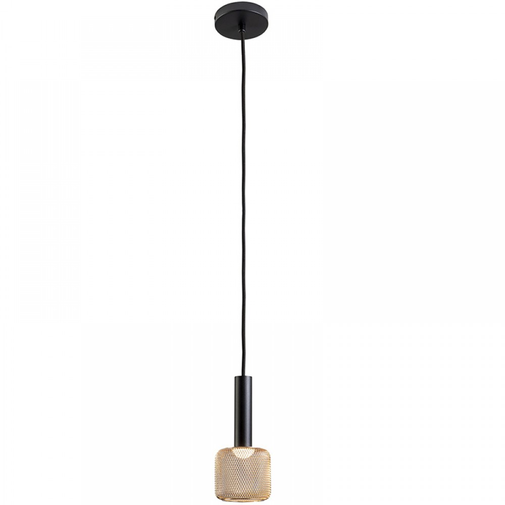 Schuller, Lampara 1L Sincro Negro-Oro 175265