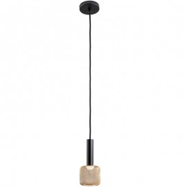 Lampara 1L Sincro Negro-Oro 175265