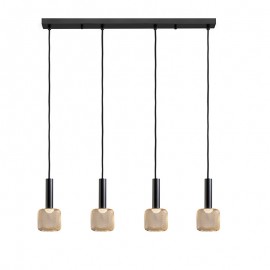 Schuller, Lampara 4L Sincro Negro-Oro 175395