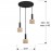 Lampara 3L Sincro Negro-Oro 175470