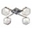 Plafon Led Cube Cromo Cuatro Dobles Tulipas 4 G9 6W 183320