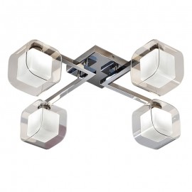 Plafon Led Cube Cromo Cuatro Dobles Tulipas 4 G9 6W 183320
