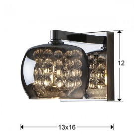 Schuller, Aplique Led Arian Cromo Cristal Espejado 193091