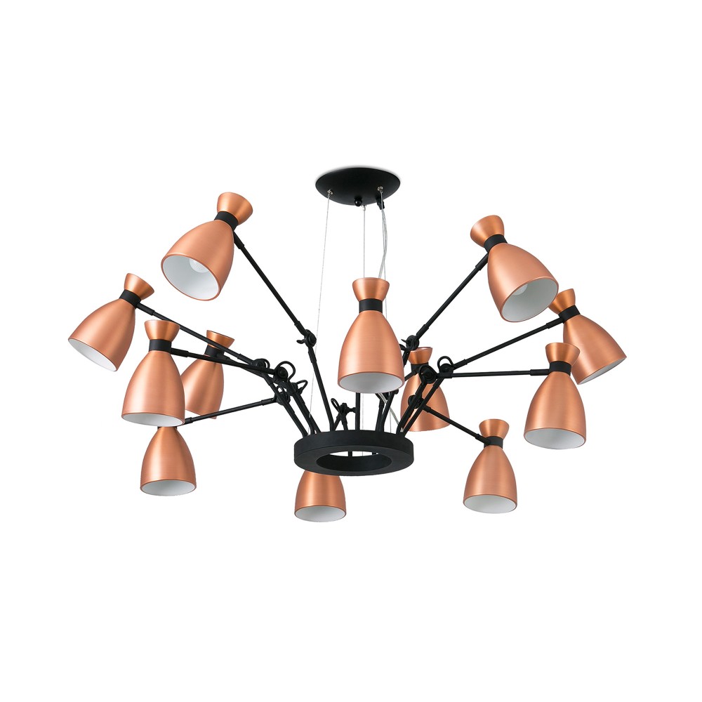 Faro, Faro Retro Colgante Cobre 12L E14 Max 20W 20047