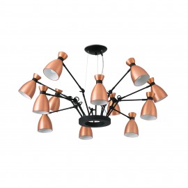 Faro Retro Colgante Cobre 12L E14 Max 20W 20047