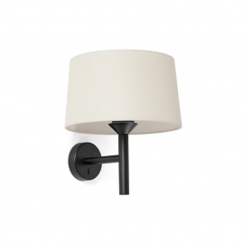 Faro Windsor Aplique Negro-Lino 20221-150