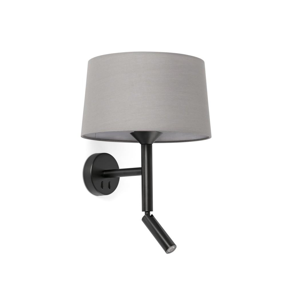 Faro, Faro Windsor Aplique Negro-Gris 20223-129