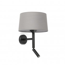 Faro Windsor Aplique Negro-Gris 20223-129
