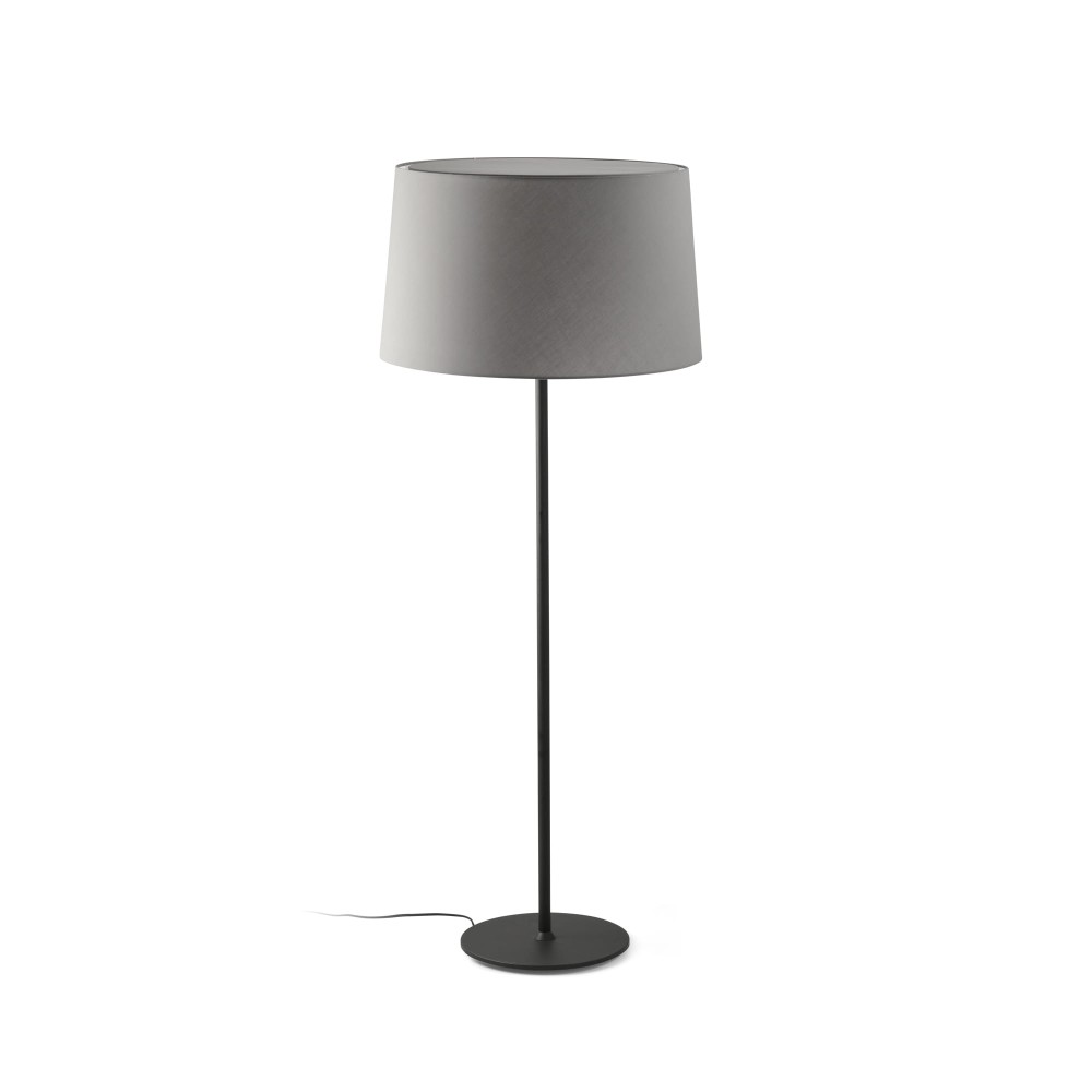 Faro, Faro Windsor Lampara De Pie Negra-Gris 20227-131
