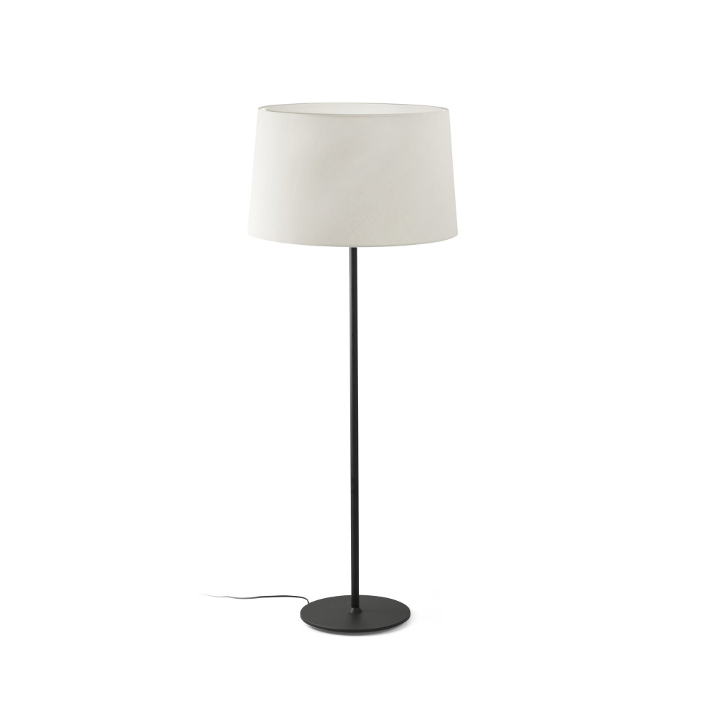 Faro, Faro Windsor Lampara De Pie Negra-Lino 20227-152