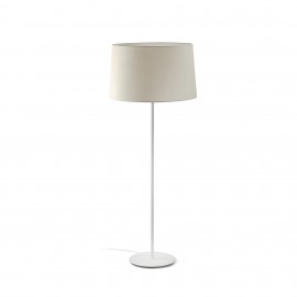 Faro Windsor Lampara De Pie Blanca-Lino 20228-152