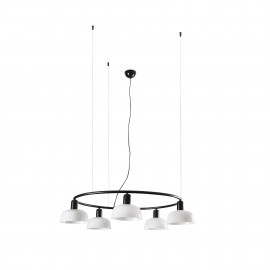 Faro Tatawin Colgante Circular Pantalla S Blanca 5xe27