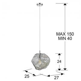 Schuller, Lampara 1L Ø27 Petra Cromo E27 213111