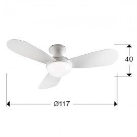 Schuller, Ventilador Vito Blanco d117 218047