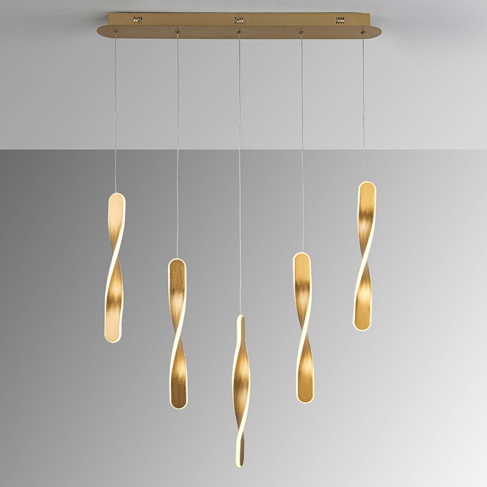 Schuller, Lampara Twist 5 Luces Oro 219527