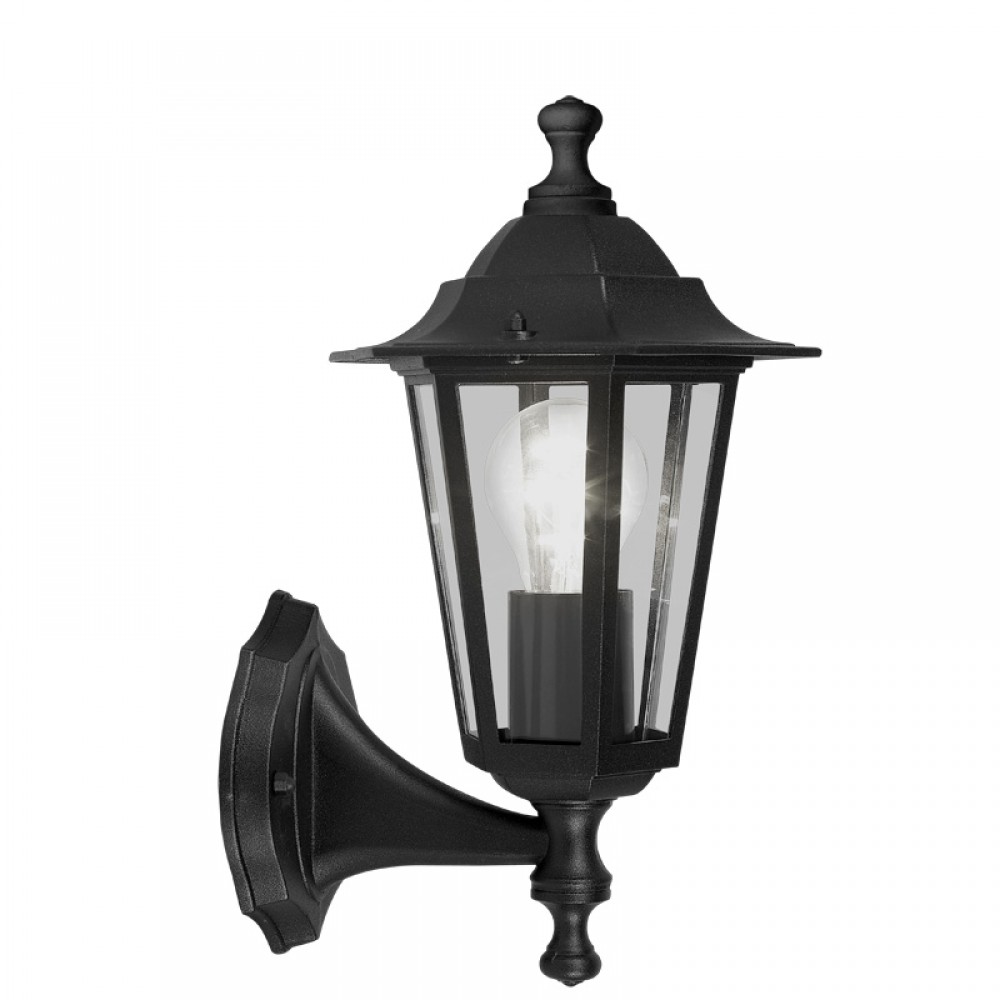 Eglo, Eglo Aplique Exterior Negro Laterna 4 22468