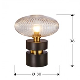Schuller, Sobremesa Norma 1 Luz Negro-Laton 225274