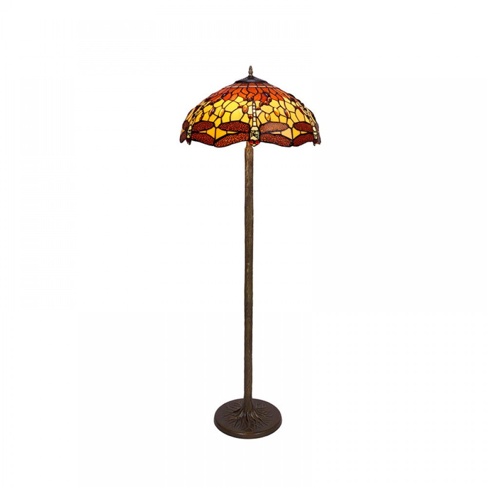 Tiffan y Luz, Tiffany Belle Amber - Lampara De Pie Tiffany Serie Belle Amber 232000S
