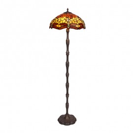 Tiffany Belle Amber - Lampara De Pie Tiffany Serie Belle Amber 232010