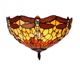 Tiffany Belle Amber - Plafon Tiffany Serie Belle Amber 232200