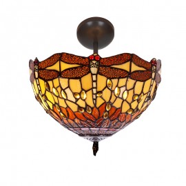 Tiffany Belle Amber - Plafon Tiffany Serie Belle Amber 232544
