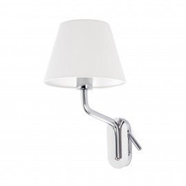 Faro Eterna Aplique Cromo E27 15W Lector Izquierda Led 24007-10