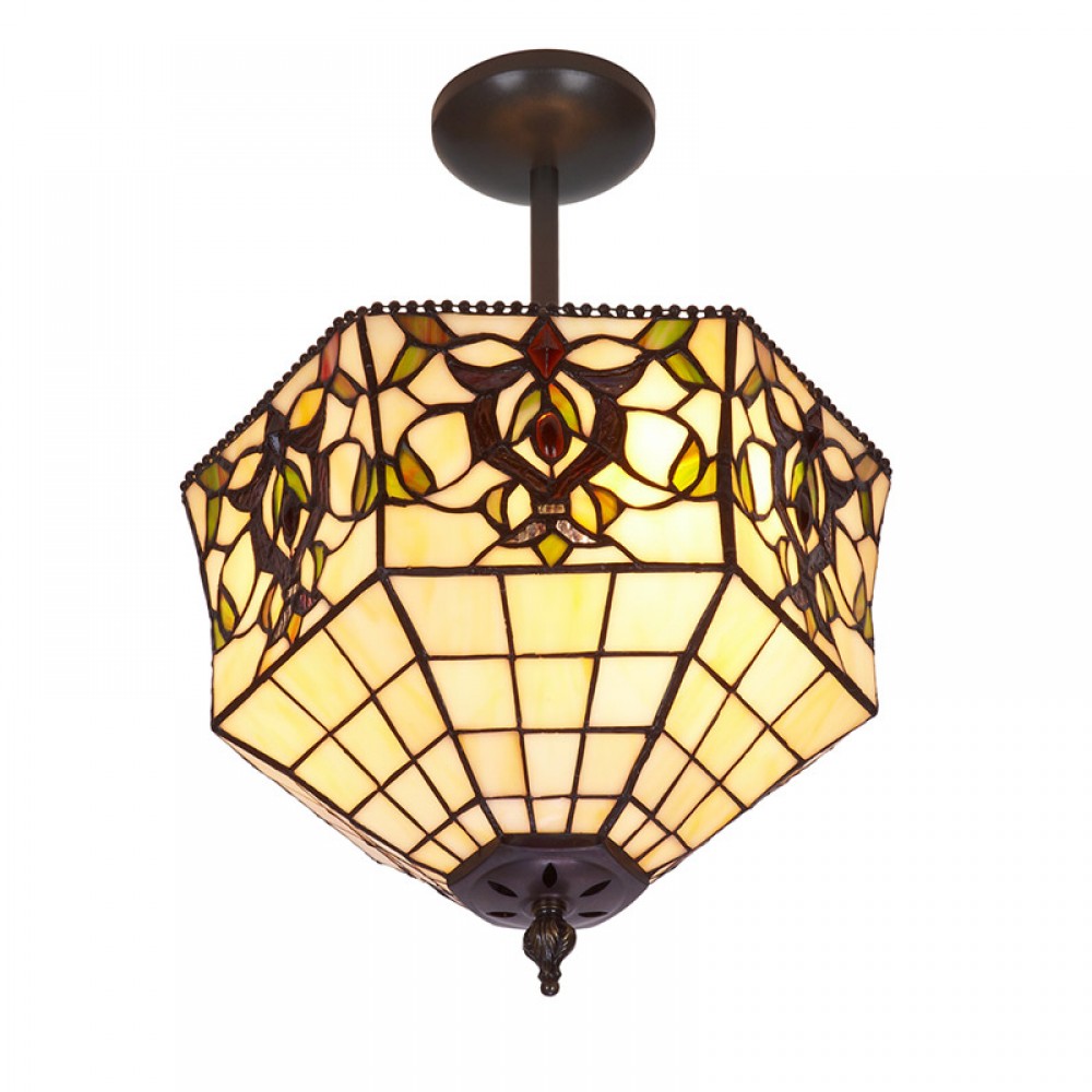 Tiffan y Luz, Tiffany Hexa - Plafon Tiffany Serie Hexa 242244