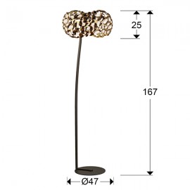 Schuller, Lampara Pie Narisa Oro-Rosa 5 G9 Led 6W 266616N