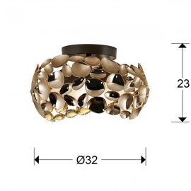Schuller, Plafon Led Narisa Oro Rosa 3 G9 6 W 266973N