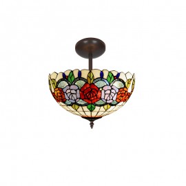 Tiffany Rosy - Plafon Tiffany Serie Rosy 283544