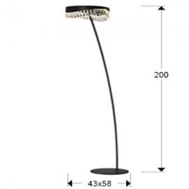 Schuller, Pie Salon Selene Negro-Cristal 294867
