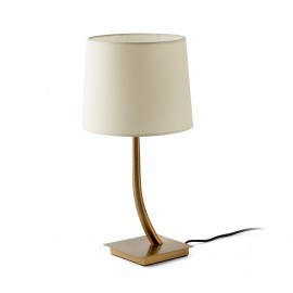 Faro, Faro Rem Sobremesa Bronce Pantalla Beige 29685-05