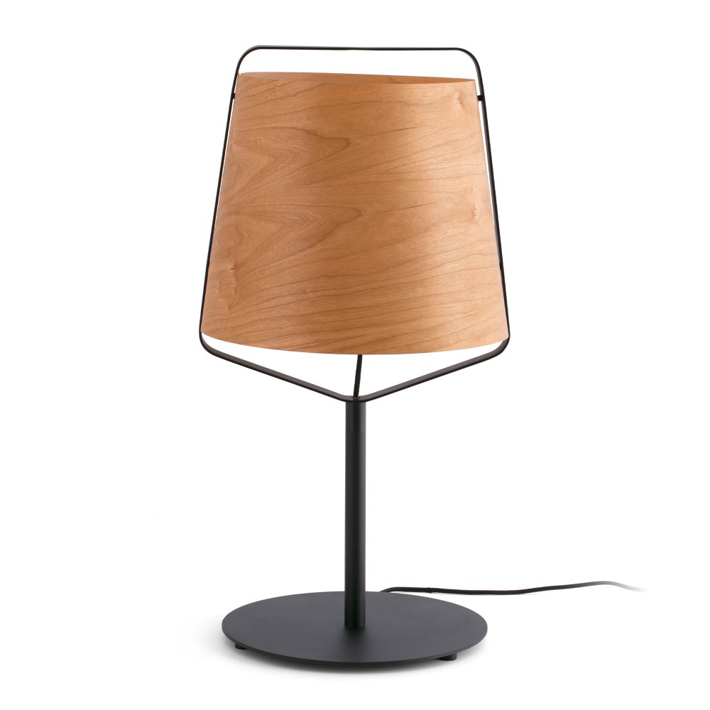Faro, Faro Stood Sobremesa E27 Negro Madera Max 20W 29846