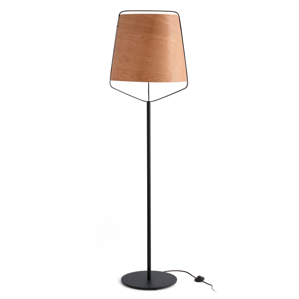 Faro, Faro Stood Pie Salon E27 Negro Madera Max 20W 29847