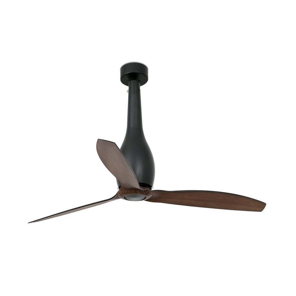 Faro, Faro Ventilador Eterfan M Ventilador Negro Mate-Nogal Wiz 32004Ww