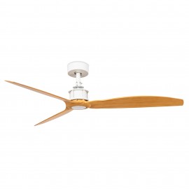 Faro Ventilador Just Fan M Ventilador Blanco-Madera Clara Wiz 110V 32110Ww