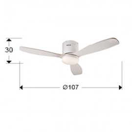 Schuller, Ventilador Mini Siroco Blanco Dimable 329361D