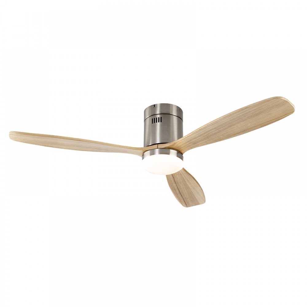 Schuller, Ventilador Siroco Niquel Madera Dimable 329521D