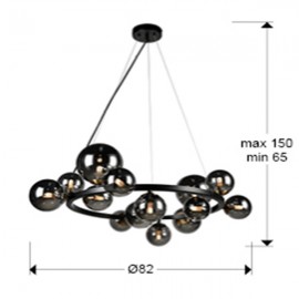 Schuller, Lampara 14L Astros Negro 329613