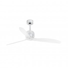 Faro Ventilador Deco Fan ø1280 Mm Cromo 3 Palas Transparentes 33394D